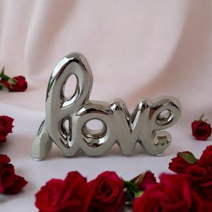 Επιτραπέζια Κεραμική Διακοσμητική Επιγραφή Love 15x2.5x11.5cm