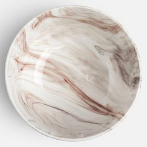 Μπολ Σερβιρίσματος Κεραμικό Marble Καφέ 660ml - Image 3